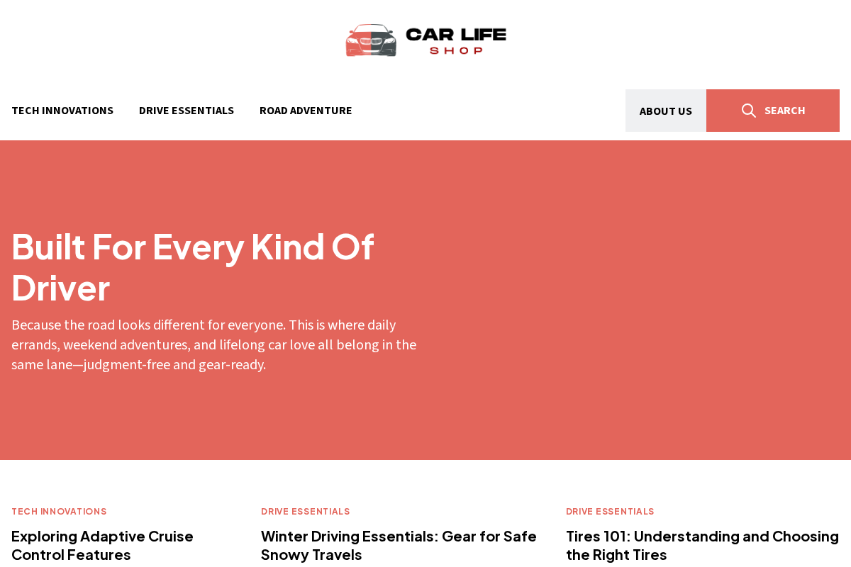 carlifeshop.com homepage screenshot