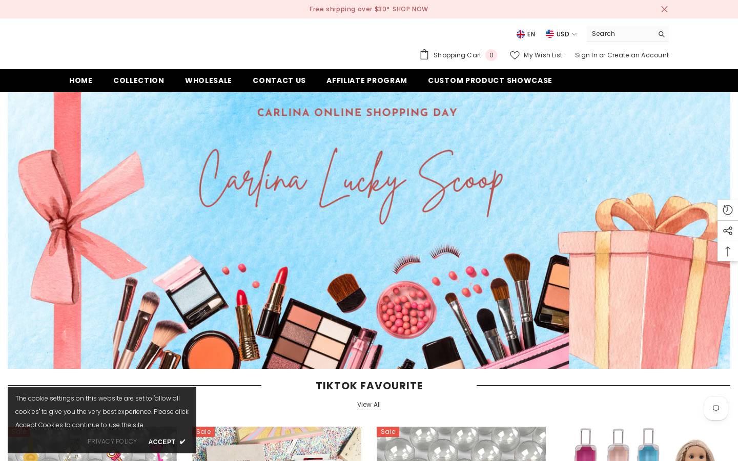 carlinalashes.com homepage screenshot