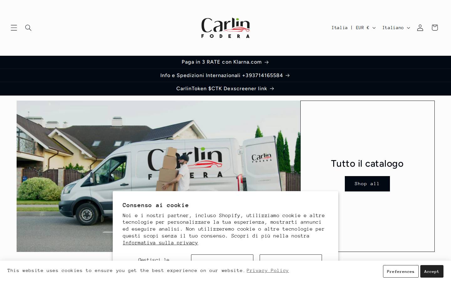 carlinfodera.com homepage screenshot