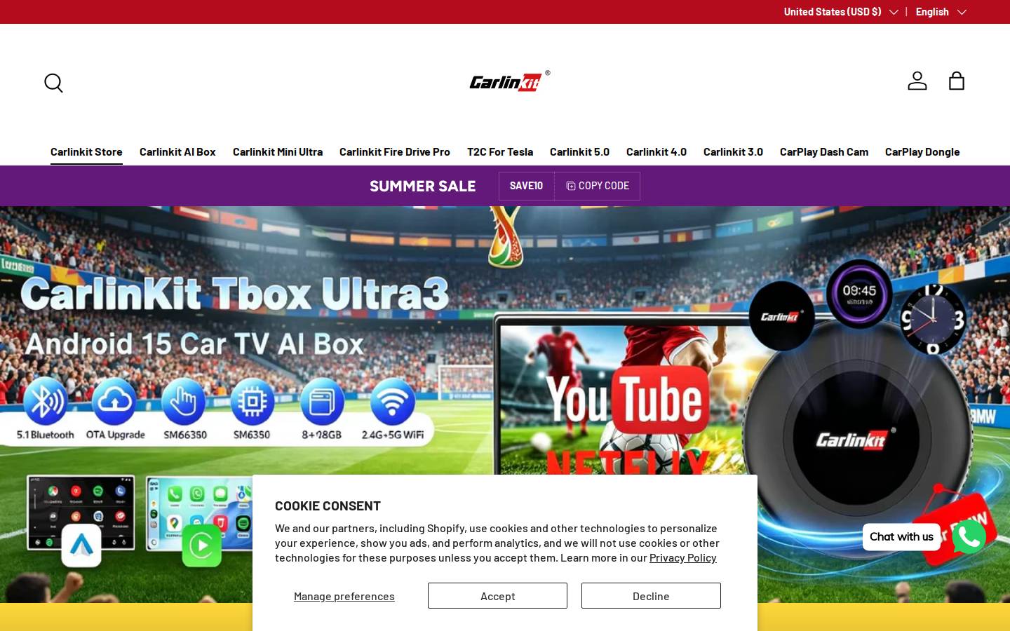 carlinkit.store homepage screenshot