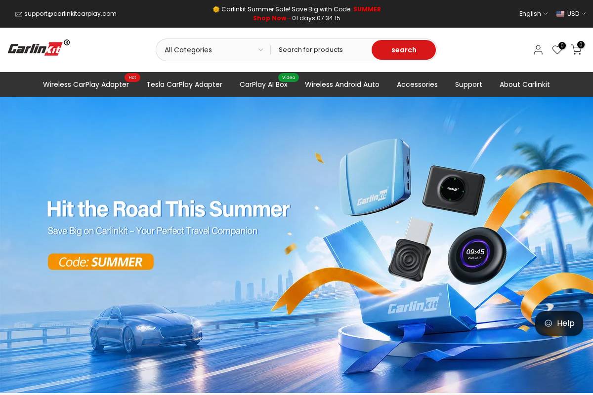 carlinkitcarplay.com homepage screenshot