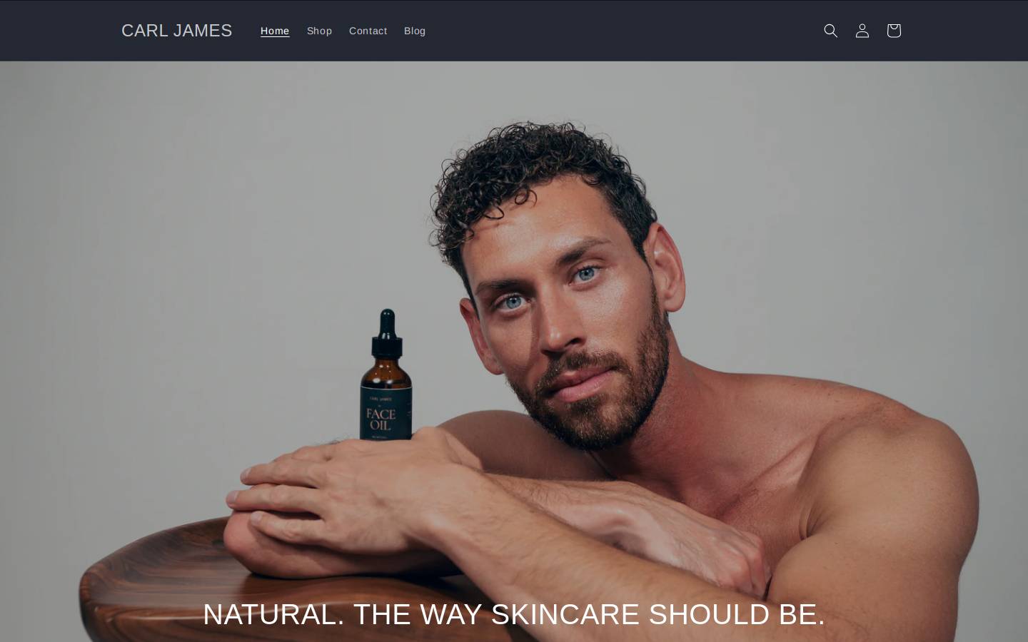 carljamesbeauty.com homepage screenshot