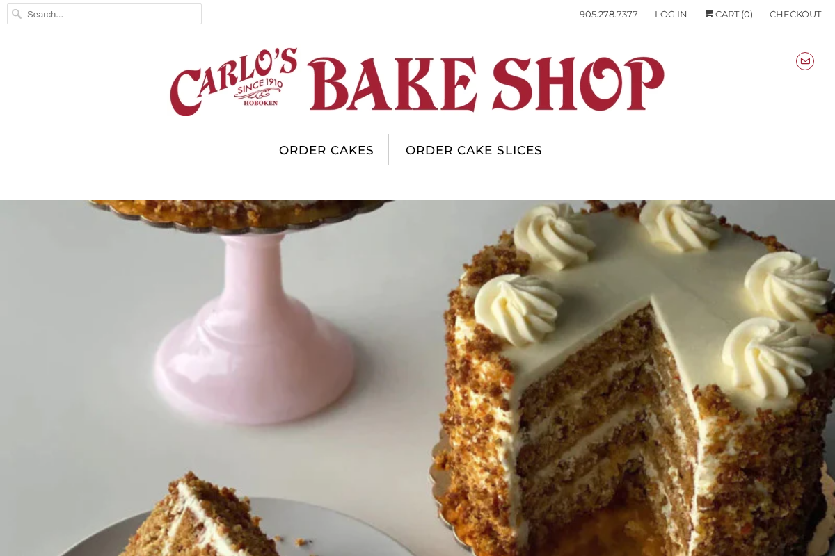 Carlo's City Hall Bake Shop homepage screenshot