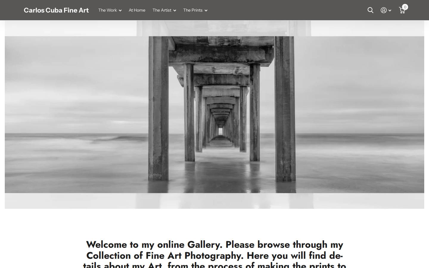carloscubafineart.com homepage screenshot