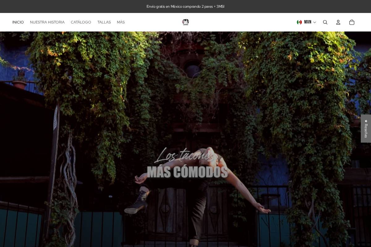 carlotahighheels.com homepage screenshot