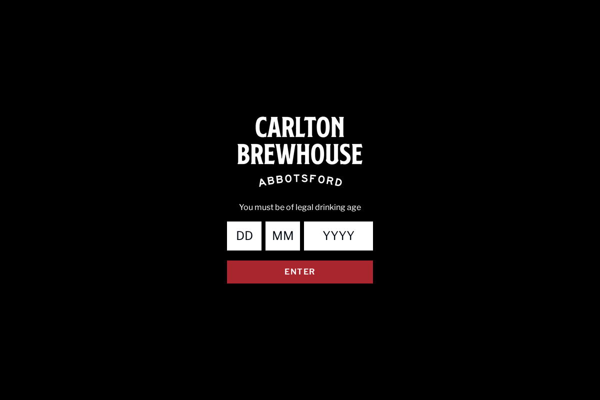 Carlton Brewhouse homepage screenshot