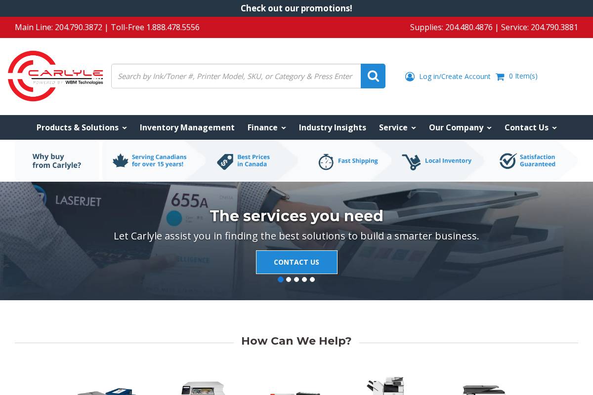 carlylepss.com homepage screenshot