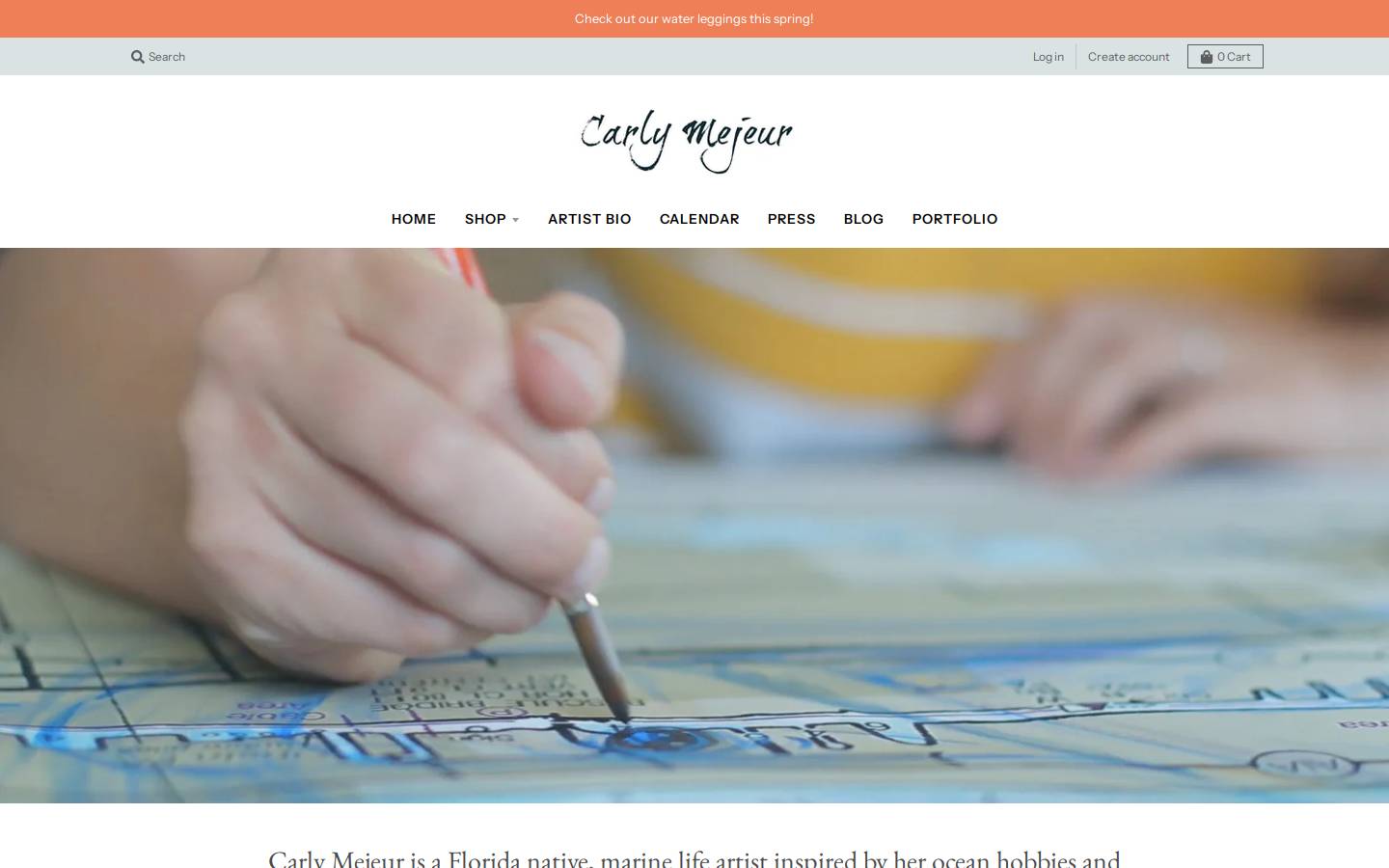 carlymejeur.com homepage screenshot