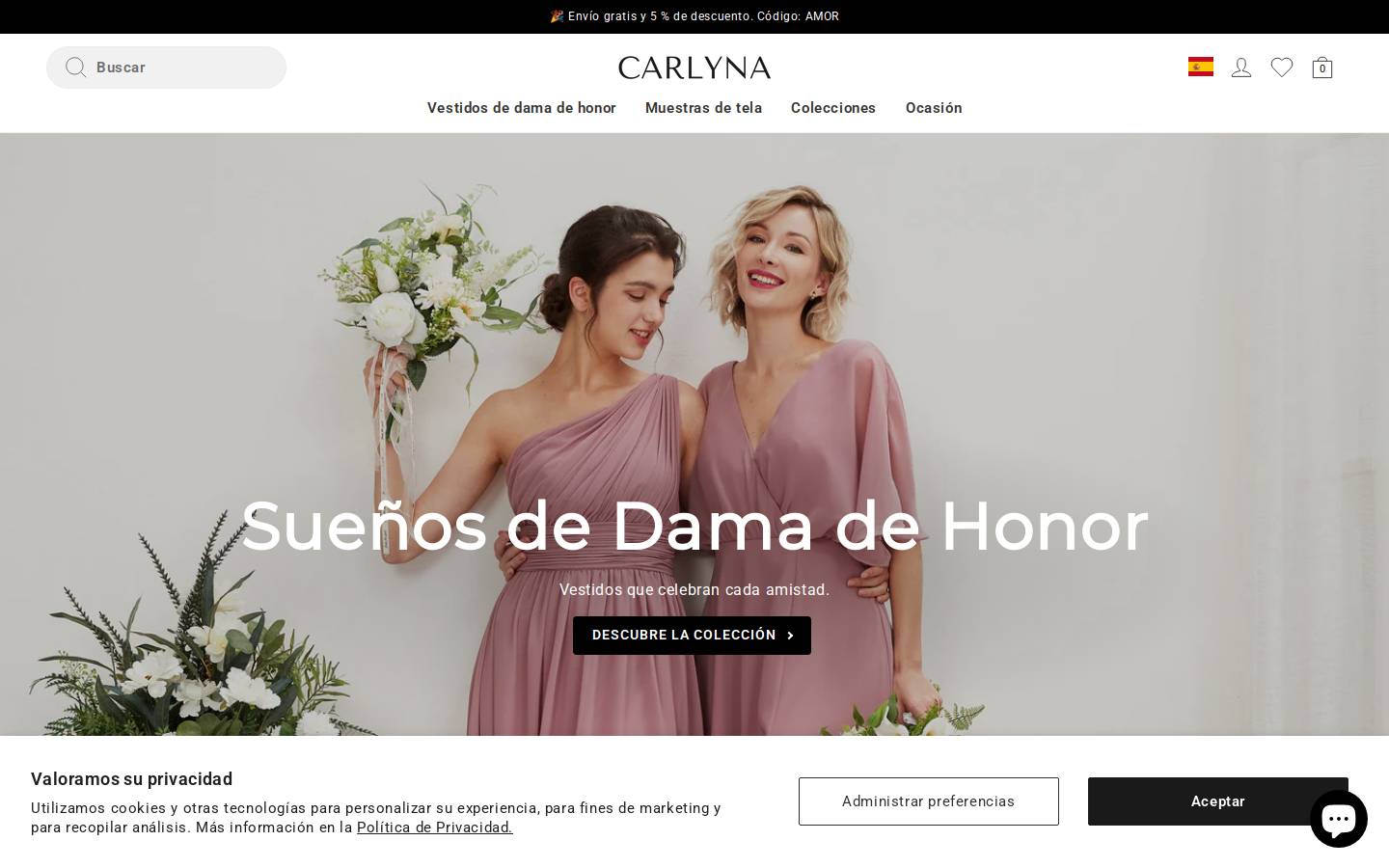 Carlyna homepage screenshot