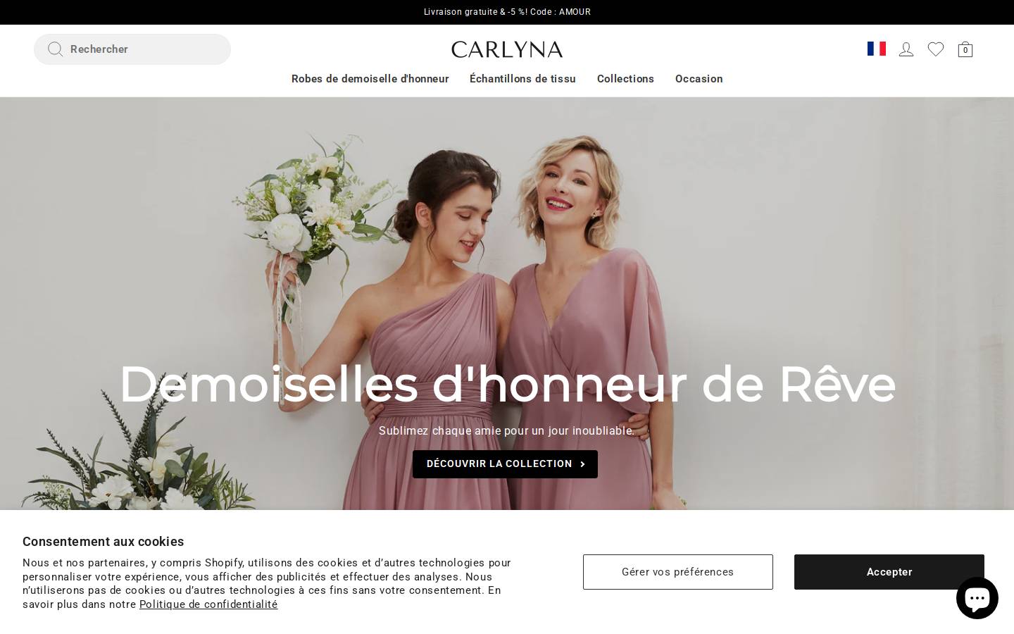 carlyna.fr homepage screenshot