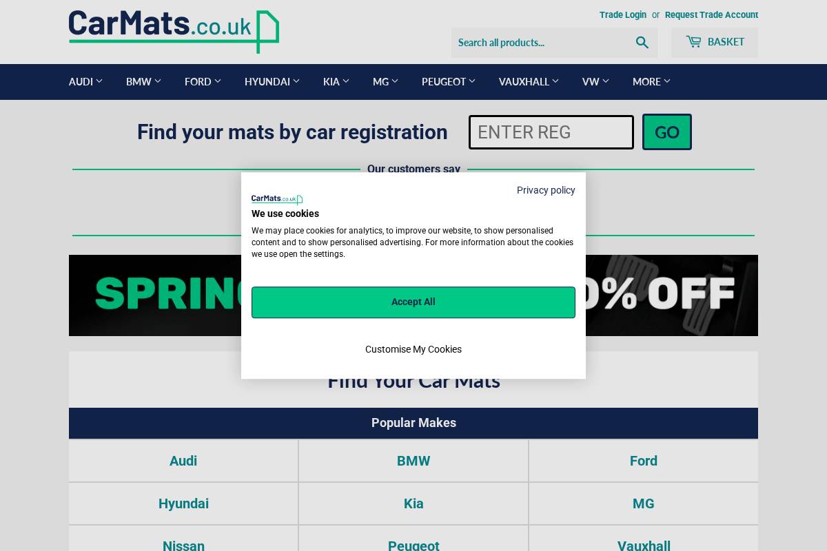 CarMats.co.uk homepage screenshot