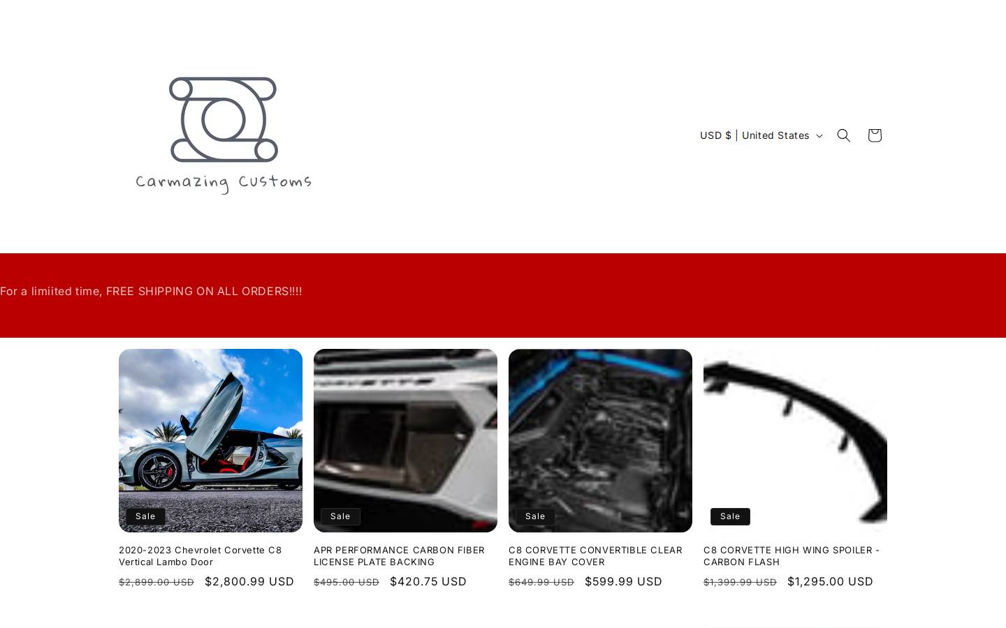 carmazingcustoms.com homepage screenshot