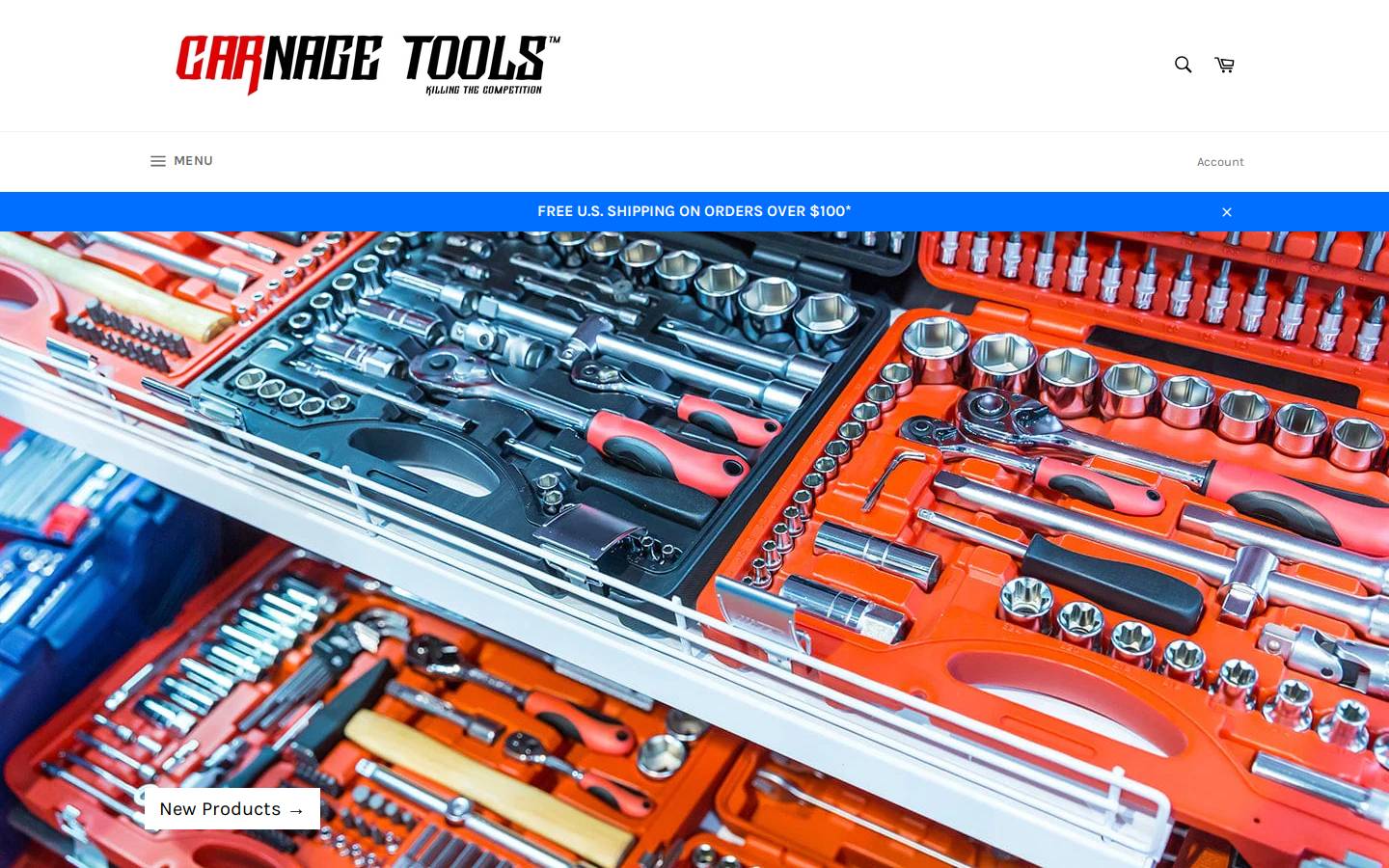 carnagetools.com homepage screenshot