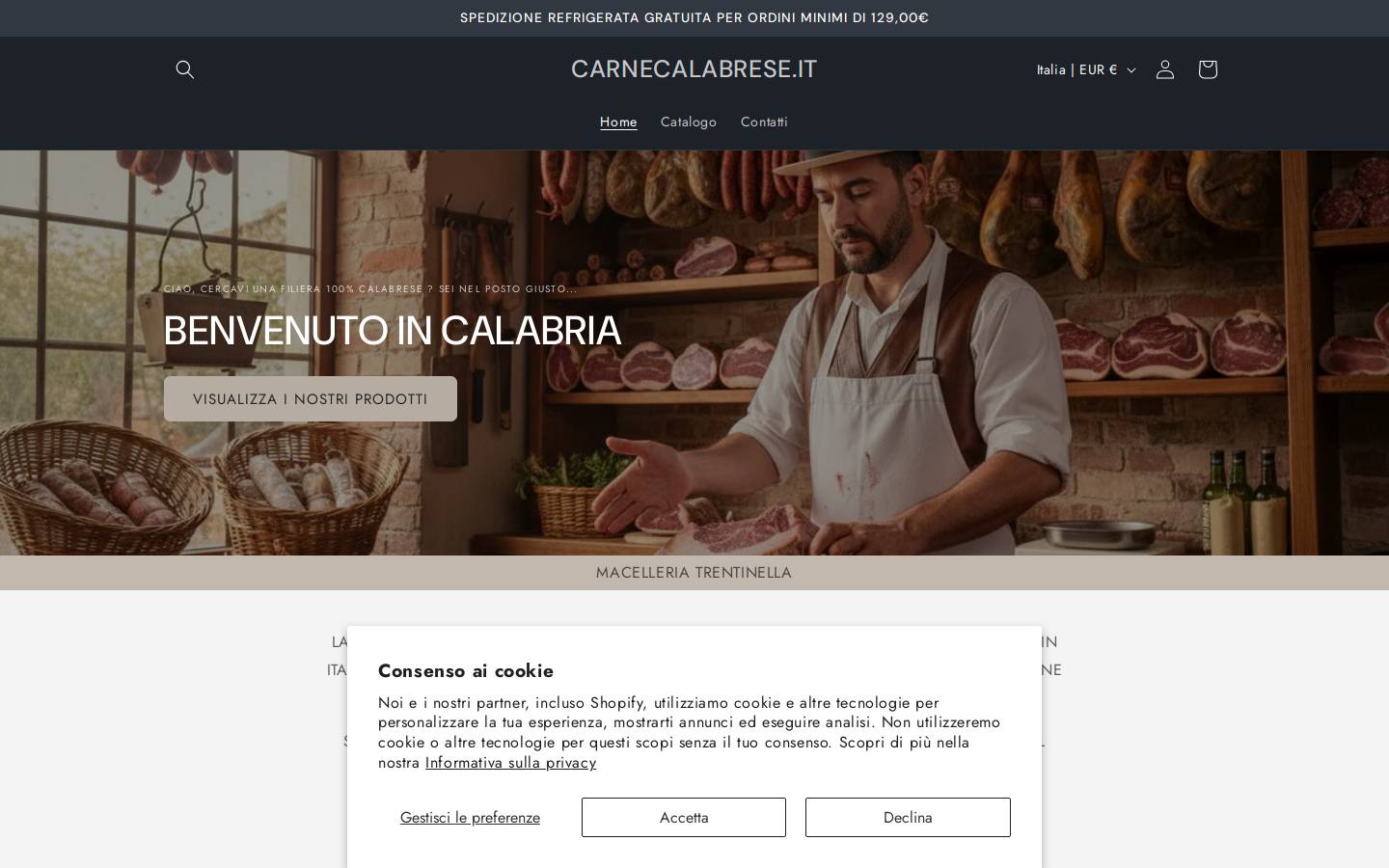 carnecalabrese.it homepage screenshot