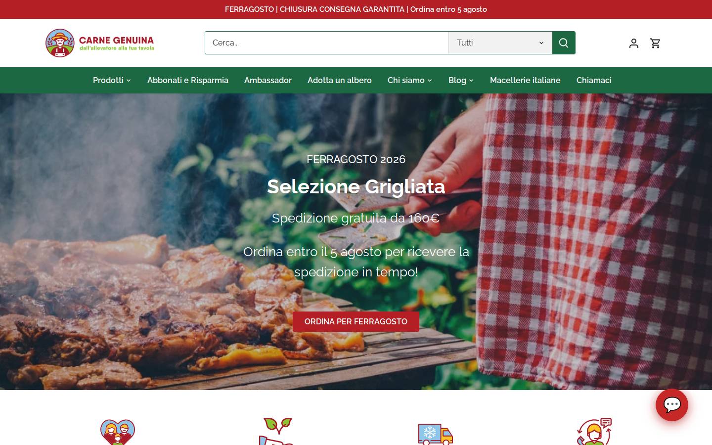 Bovì - Carne genuina a casa tua homepage screenshot
