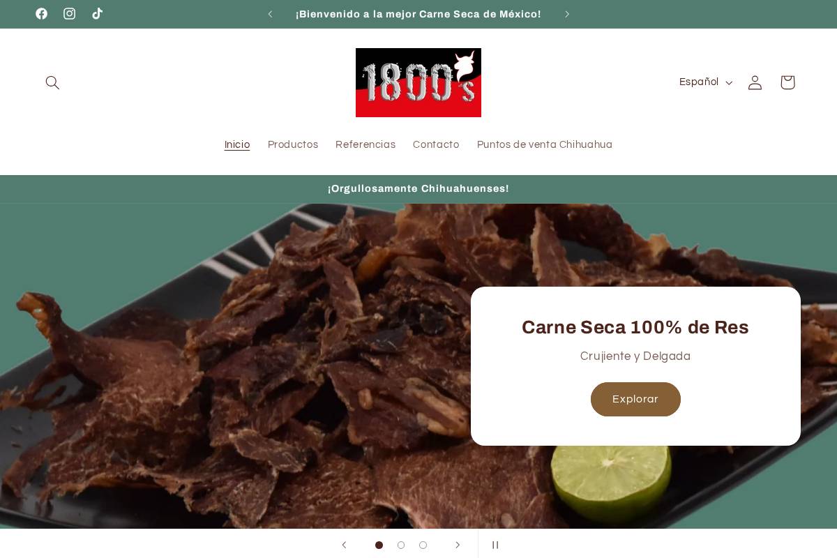 carneseca1800.com homepage screenshot
