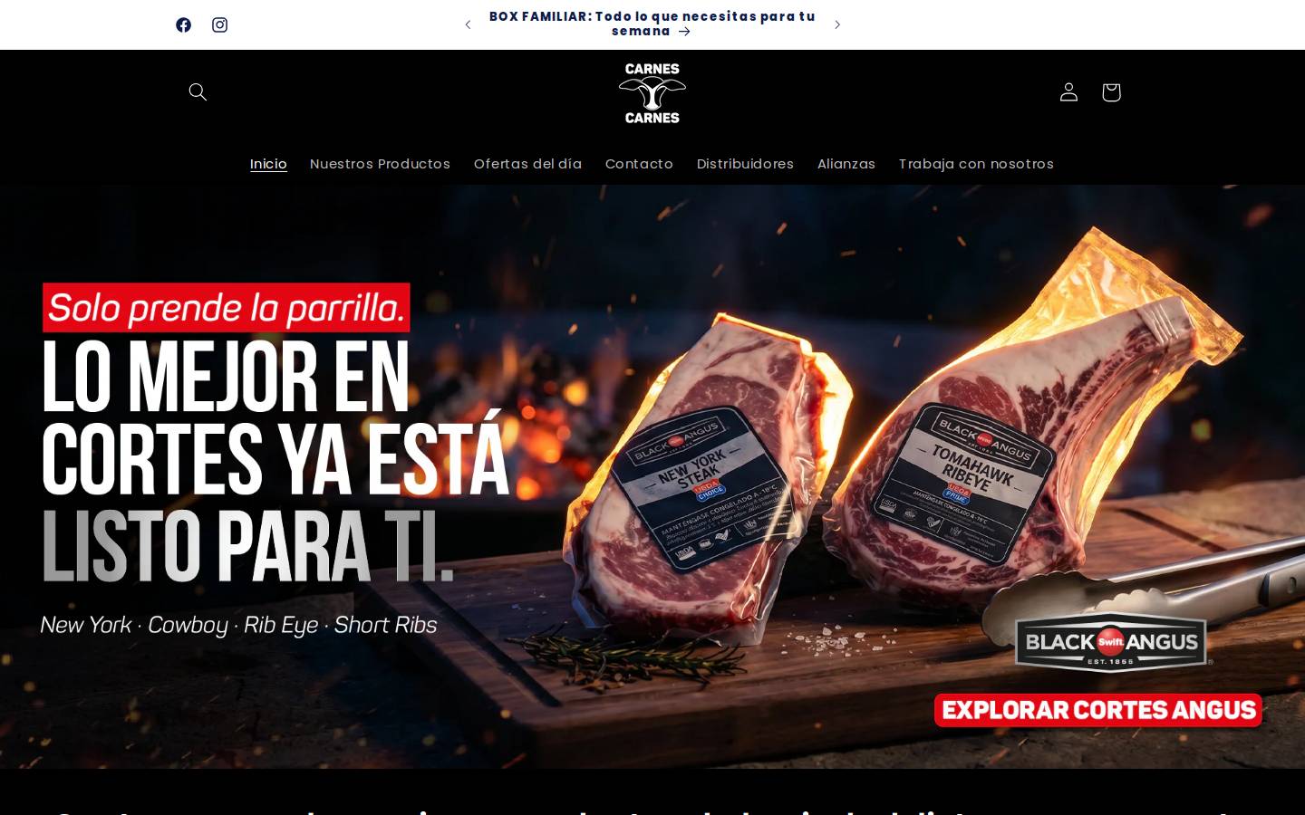 carnesycarnes.com homepage screenshot