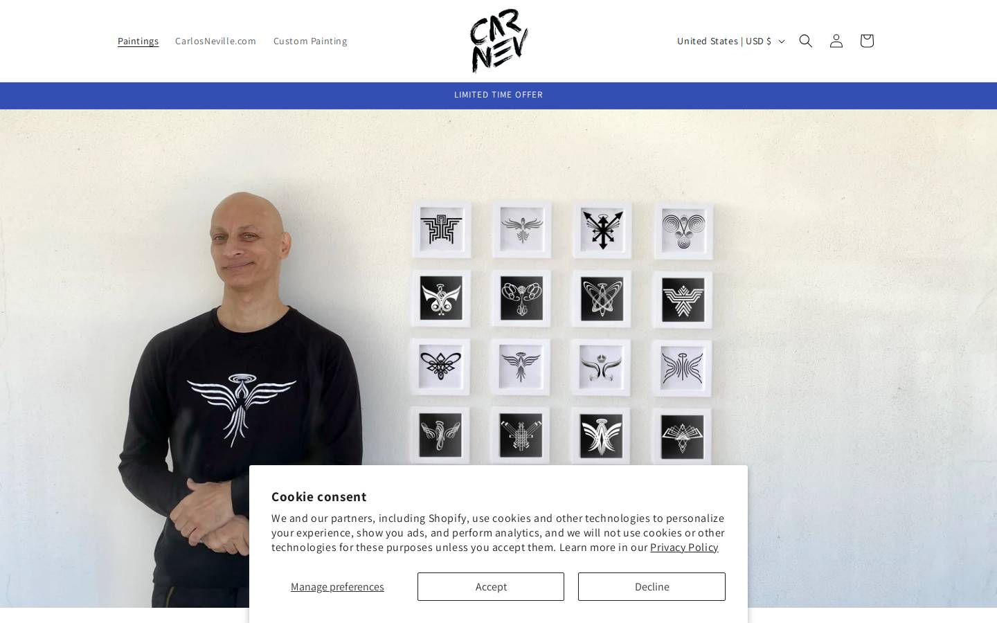 carnev.art homepage screenshot