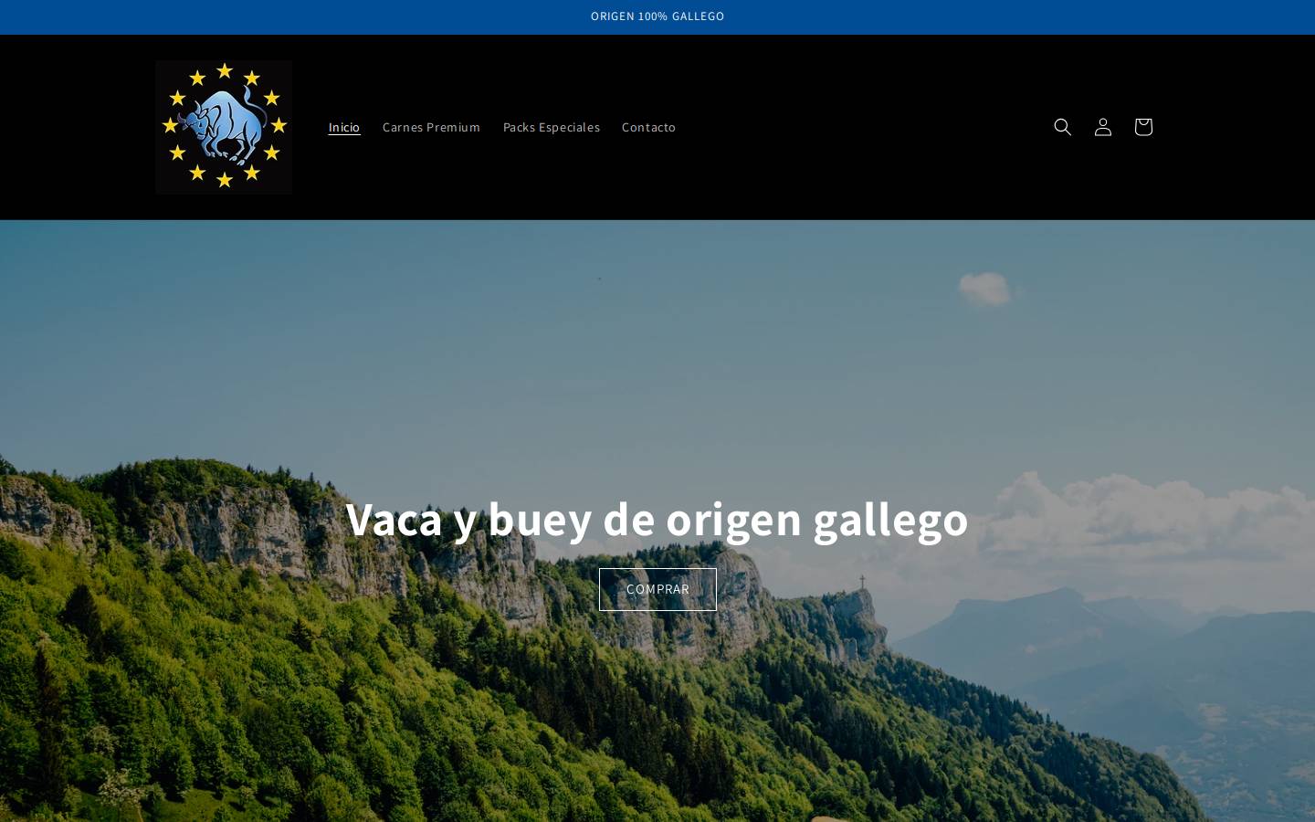 carnicaseurogal.com homepage screenshot