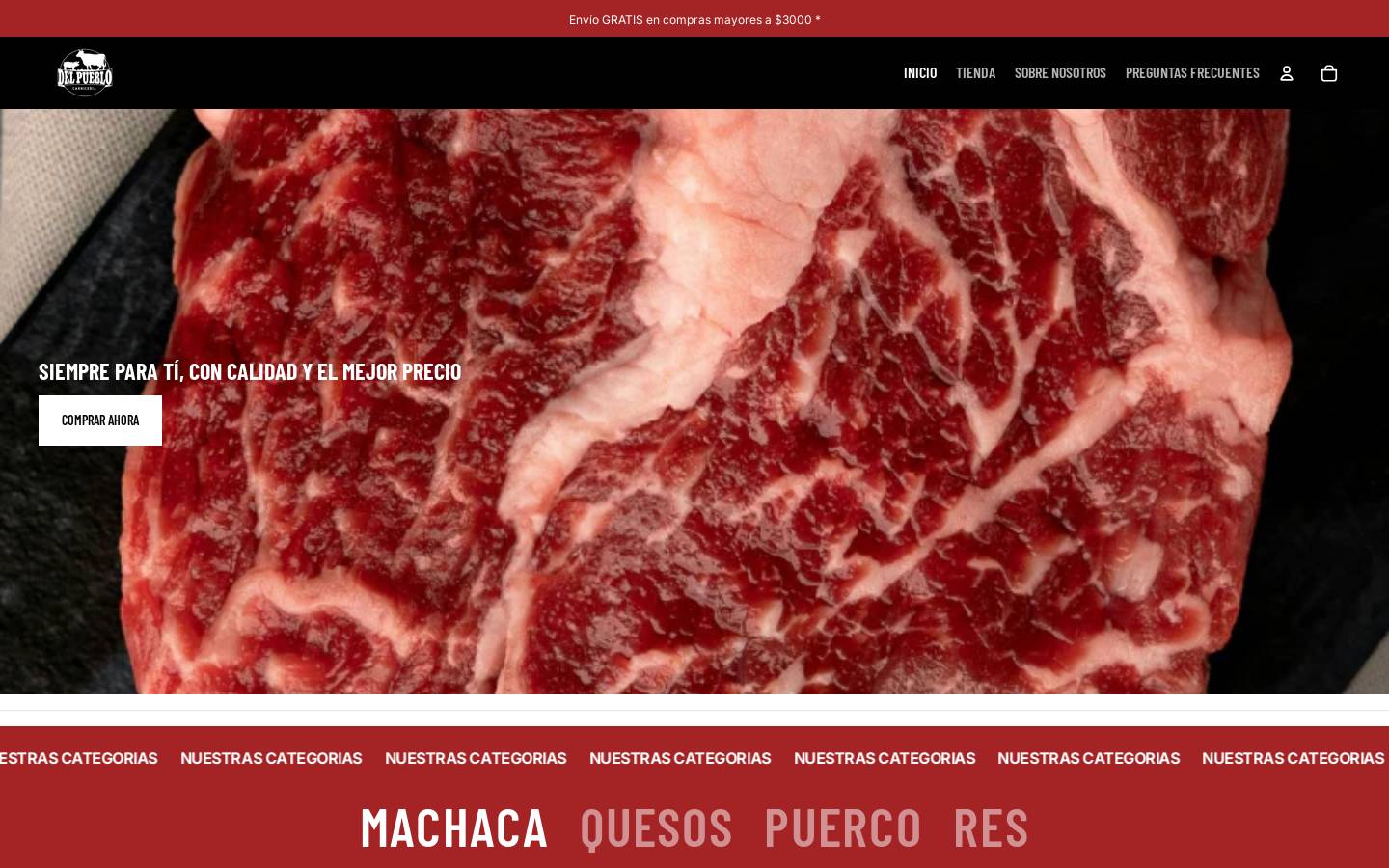 carniceriadelpueblo.com.mx homepage screenshot