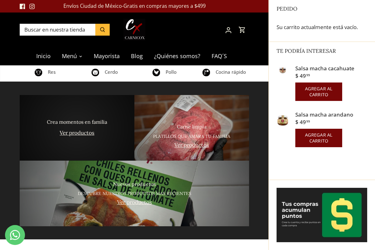 Carnicox homepage screenshot