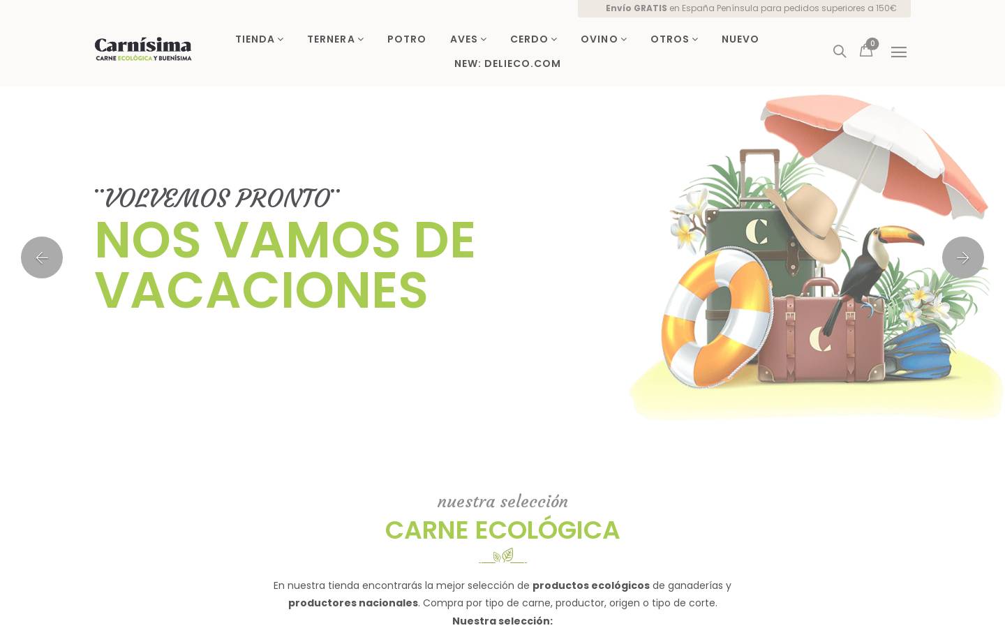 carnisima.com homepage screenshot