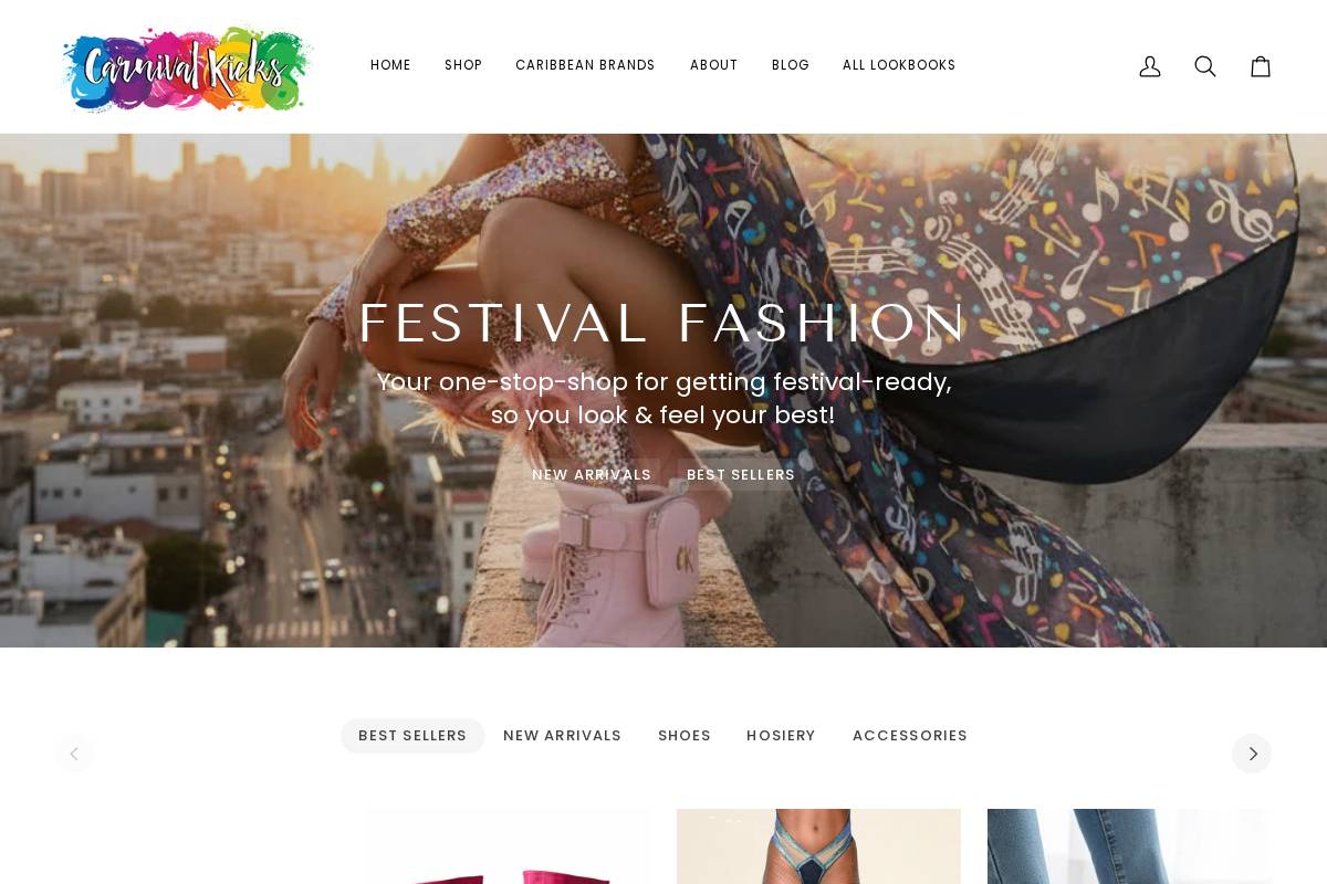 carnivalkicks.com homepage screenshot