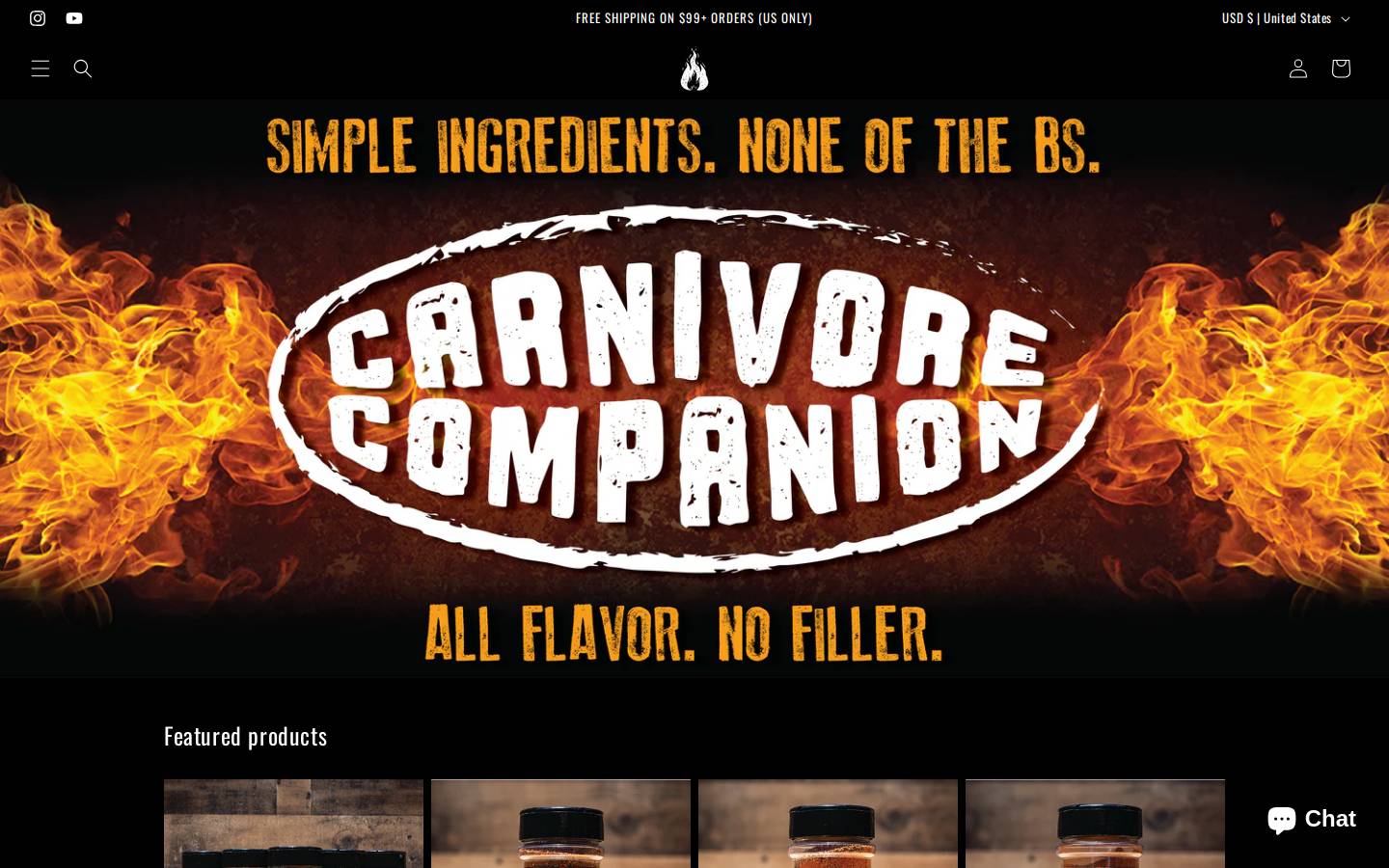carnivorecompanion.com homepage screenshot