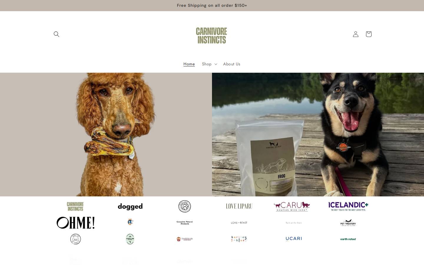 carnivoreinstincts.com homepage screenshot