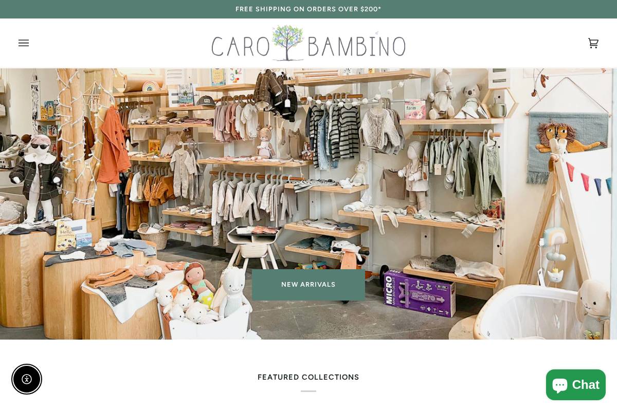 carobambino.com homepage screenshot