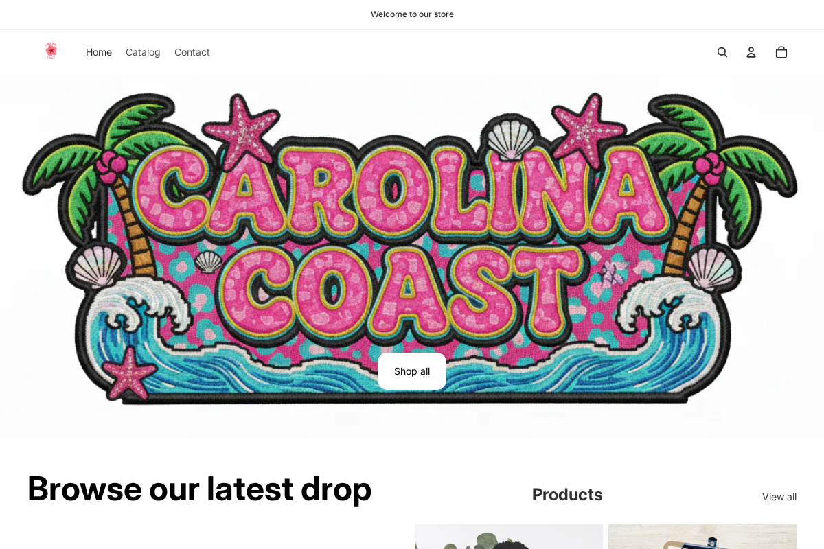 Carolina Coast homepage screenshot