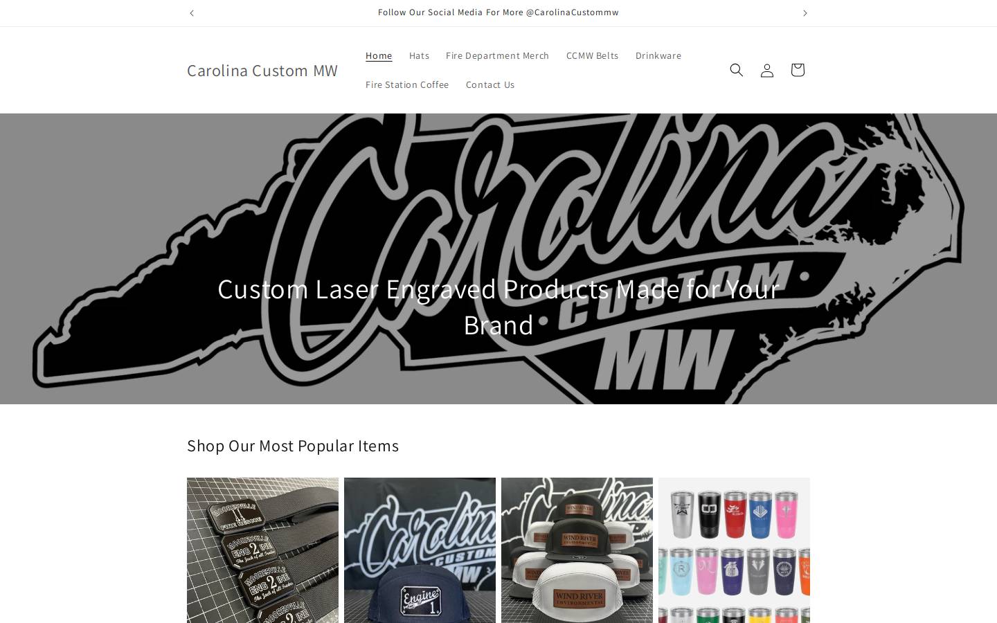 carolinacustommw.com homepage screenshot