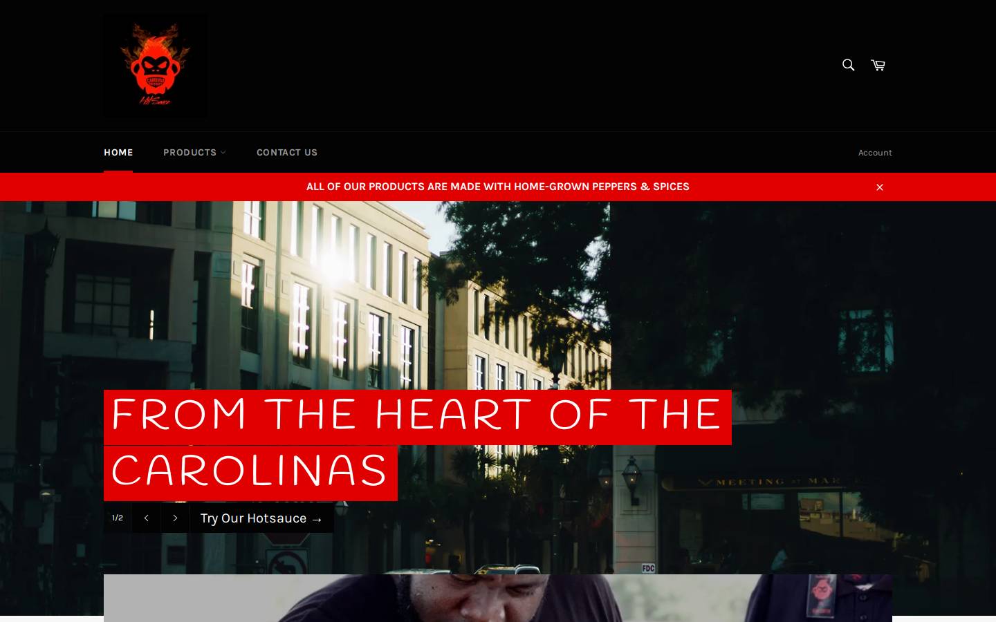 carolinahotboyhotsauce.com homepage screenshot