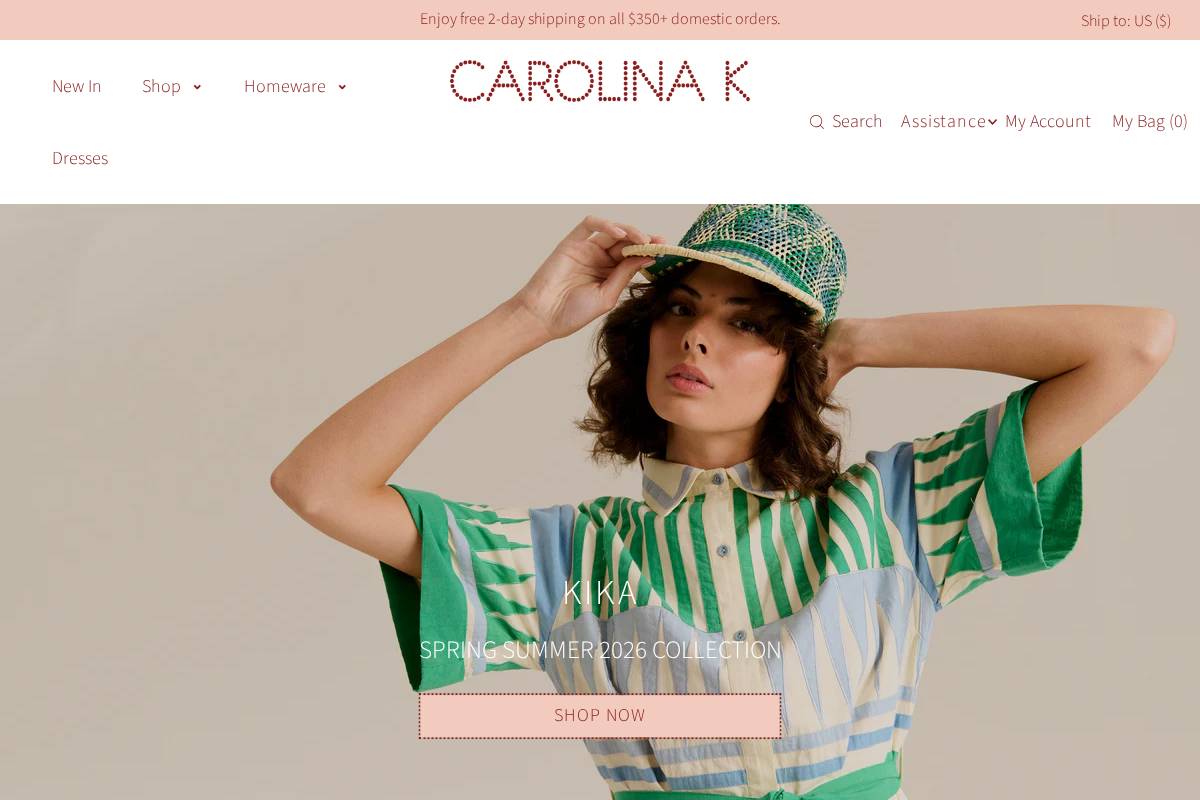 CAROLINA K homepage screenshot
