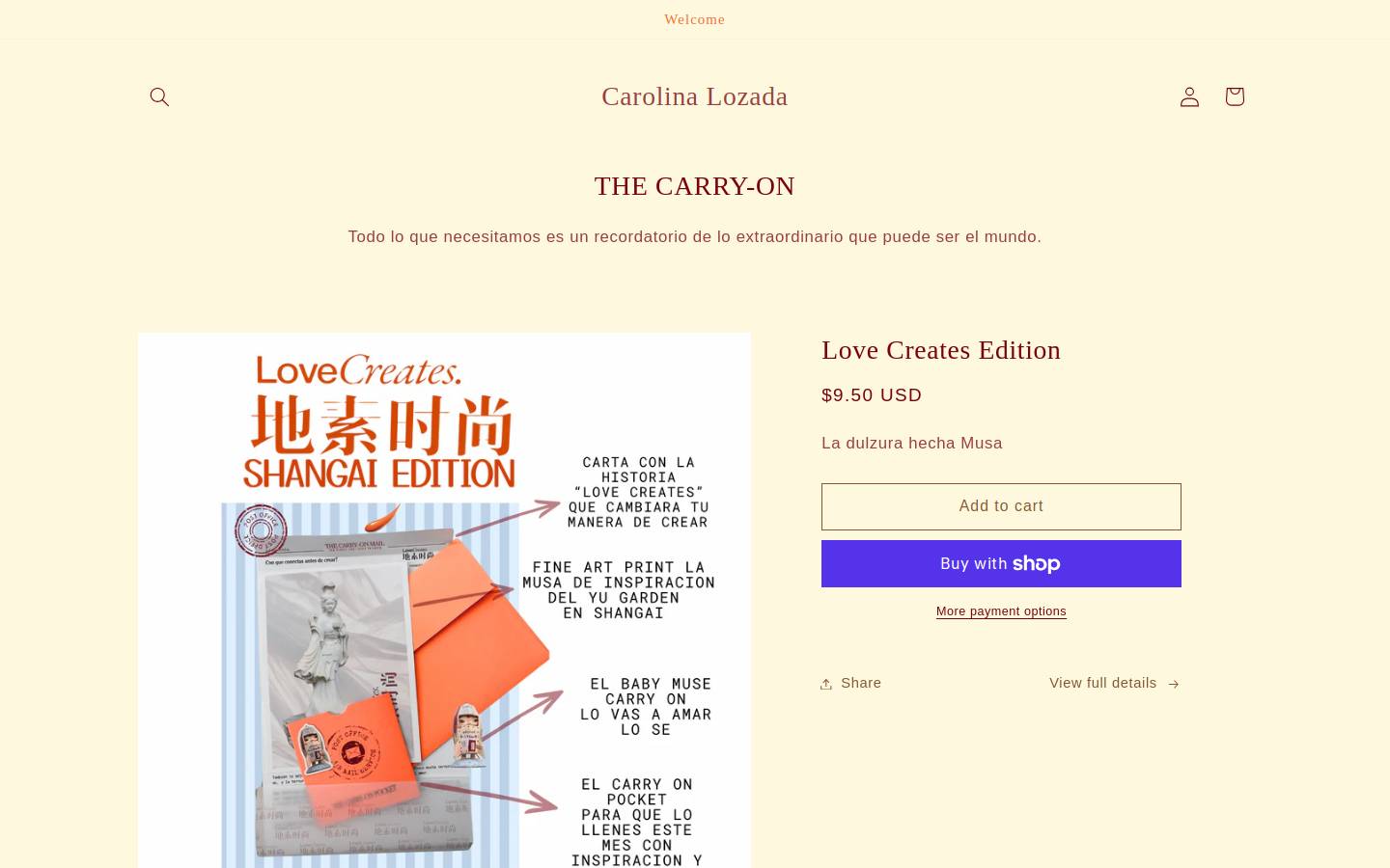 carolinalozada.com homepage screenshot