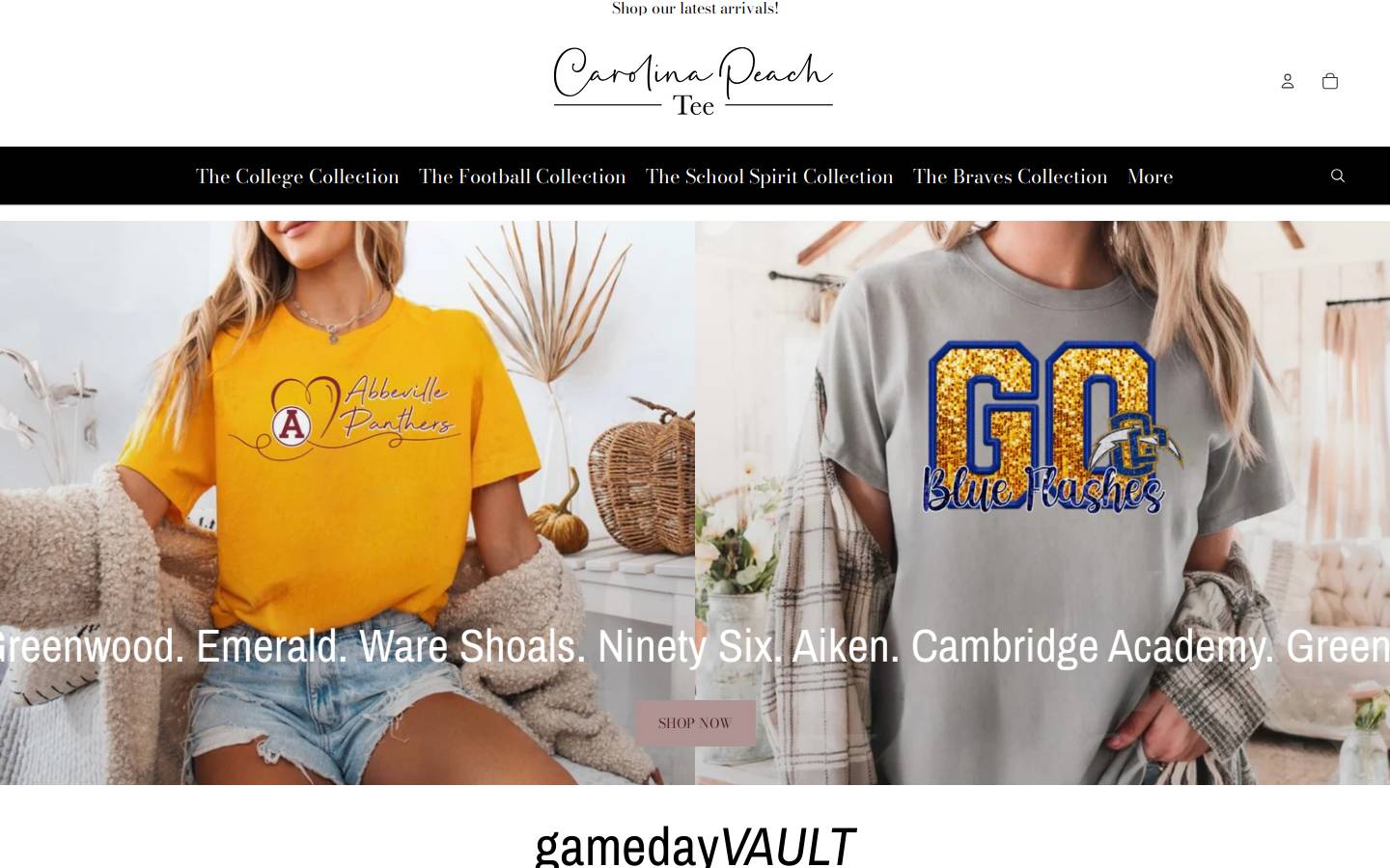 carolinapeachtee.com homepage screenshot