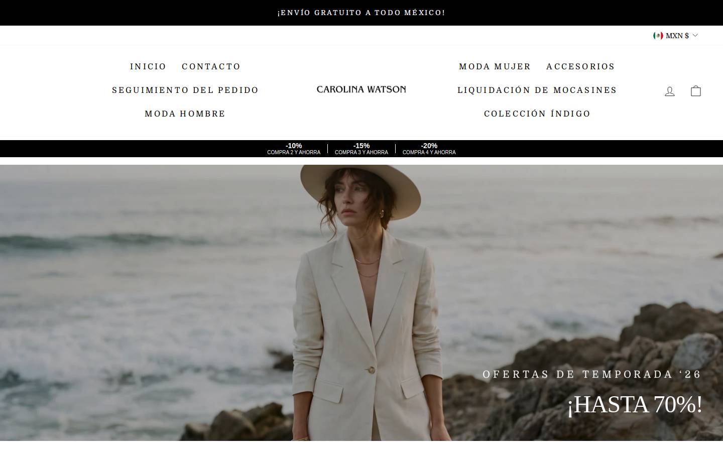 carolinawatson.com homepage screenshot