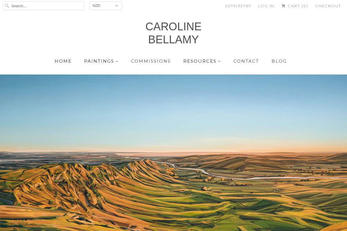 carolinebellamy.co.nz homepage screenshot