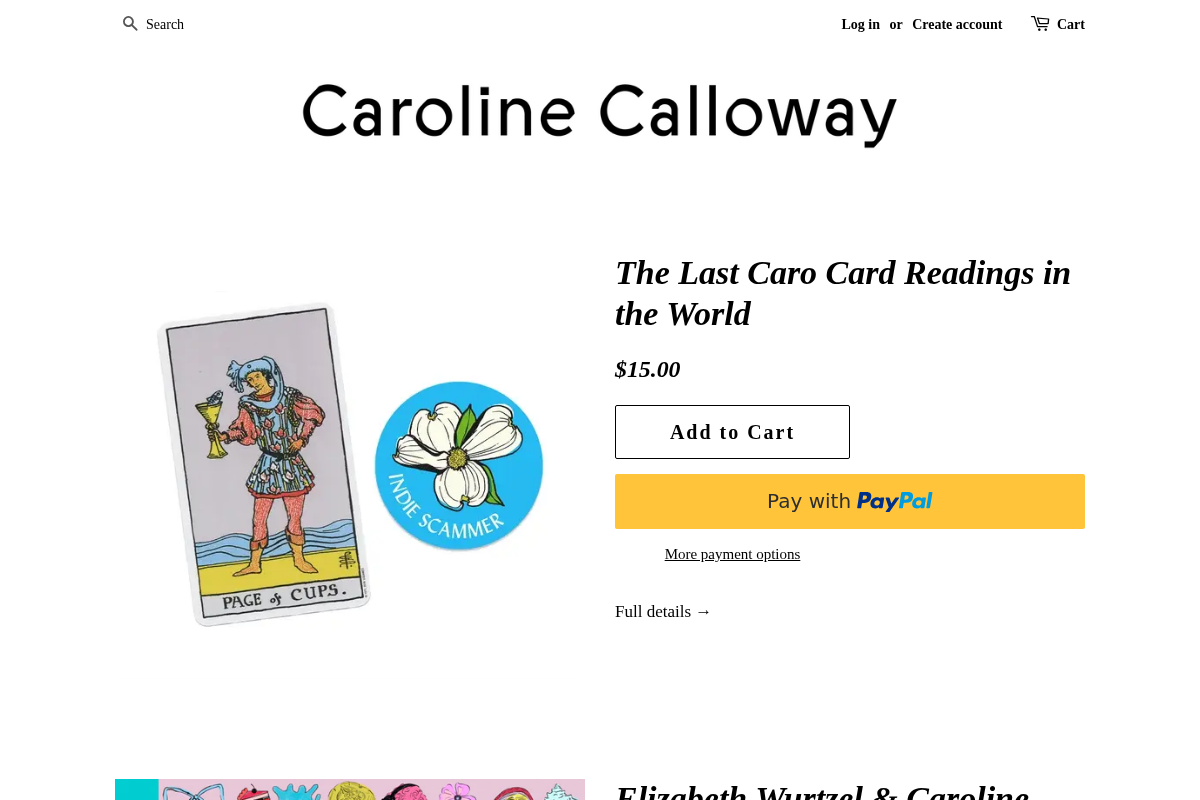 Caroline Calloway homepage screenshot