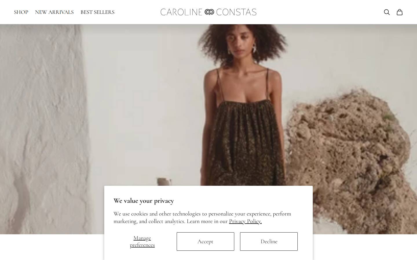carolineconstas.com homepage screenshot