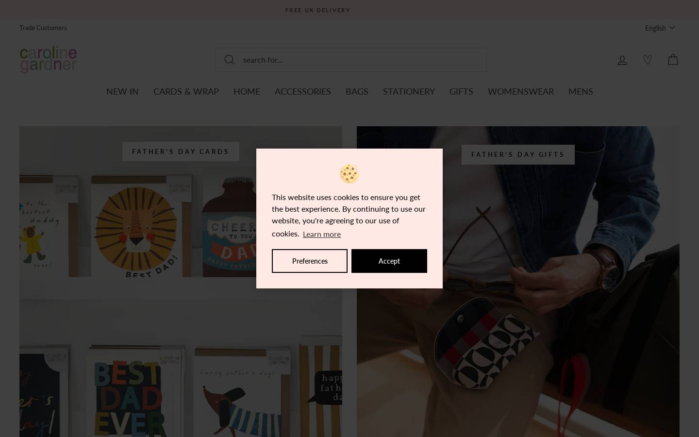 Caroline Gardner homepage screenshot