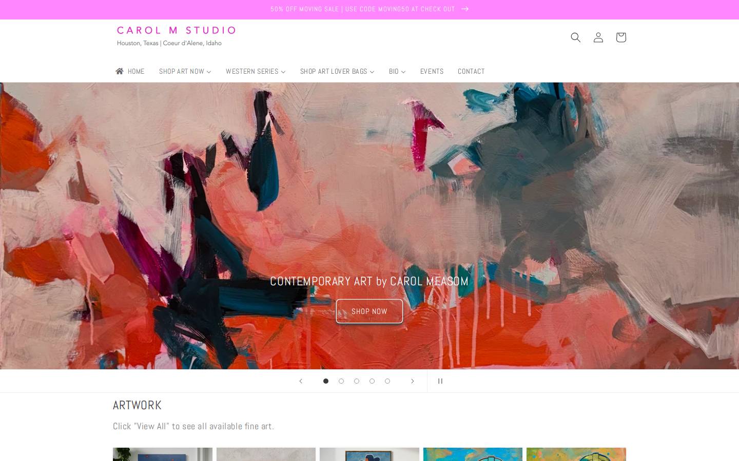 carolmstudio.shop homepage screenshot