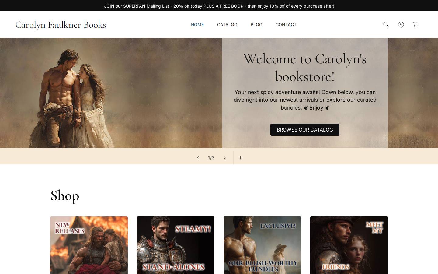 carolyn-faulkner.com homepage screenshot
