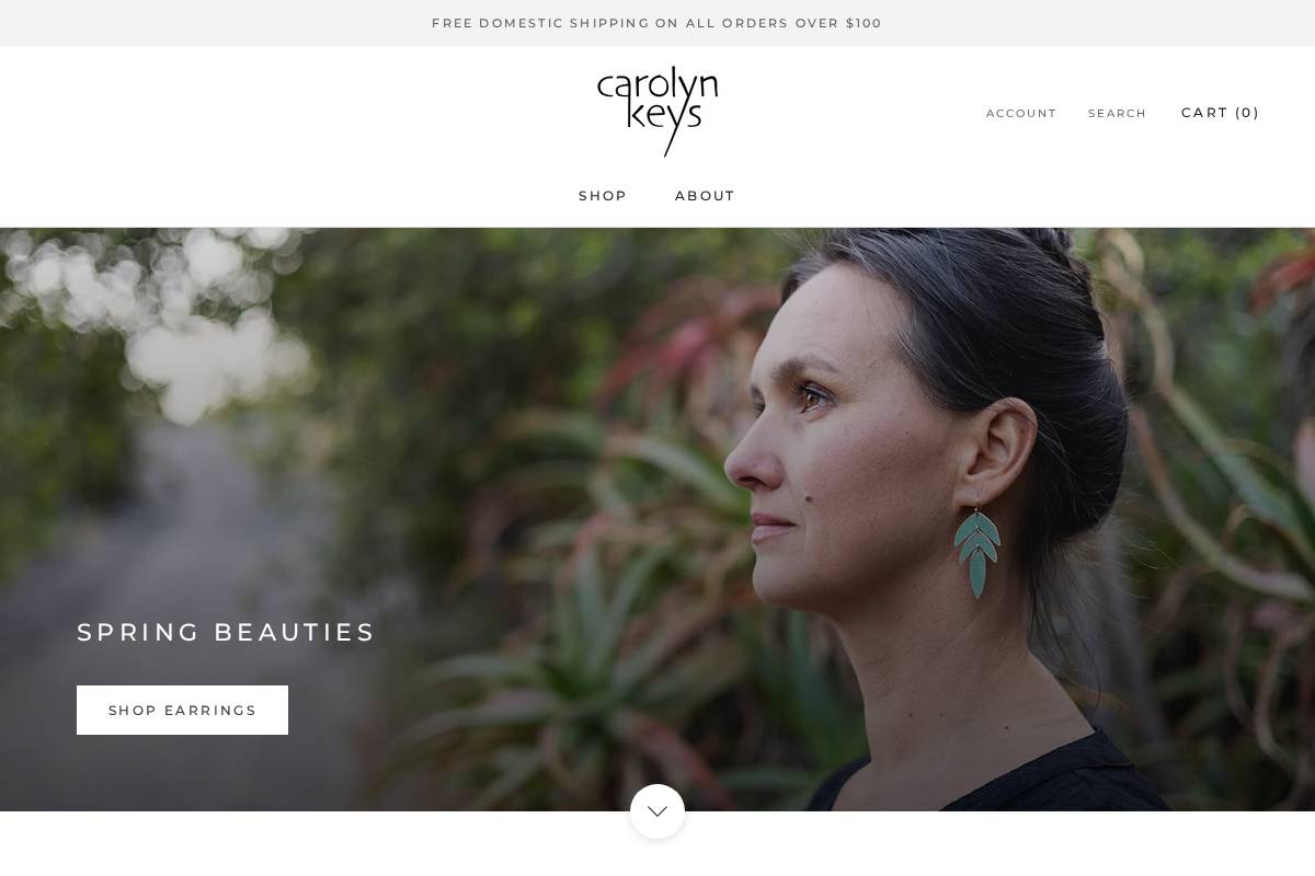 carolynkeys.com homepage screenshot