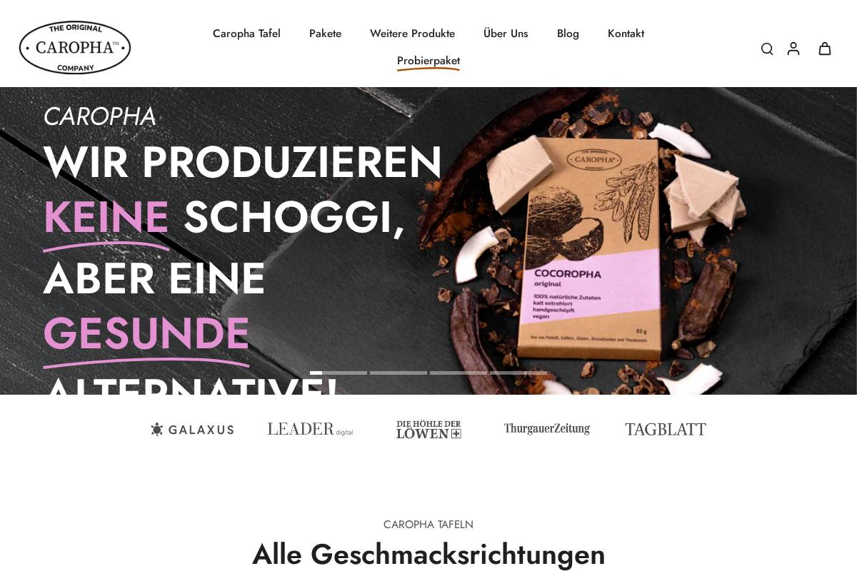 caropha.ch homepage screenshot