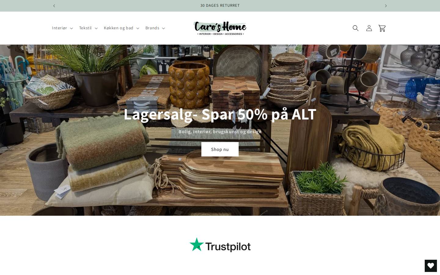 caroshome.dk homepage screenshot