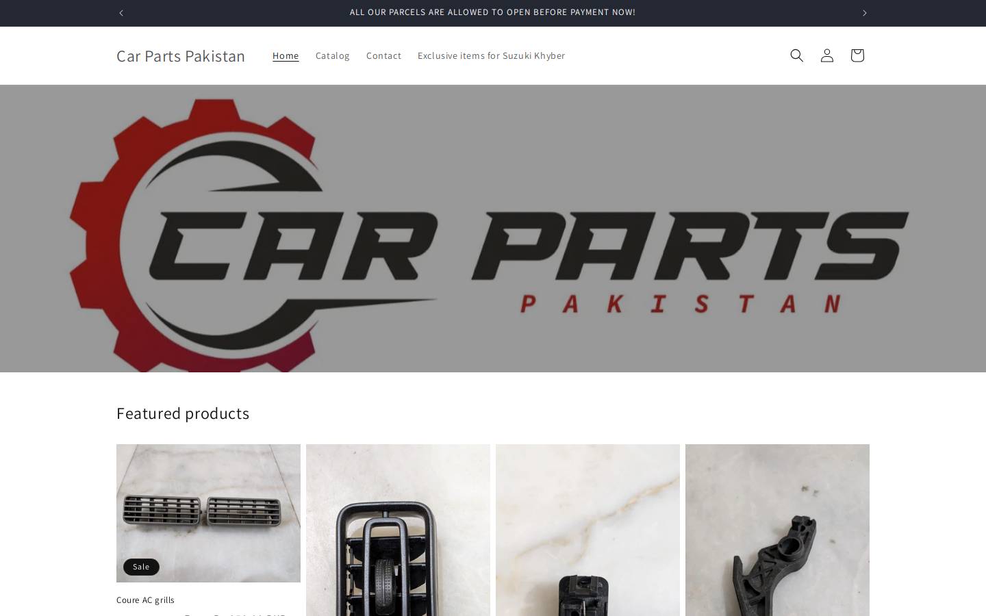 carpartspakistan.com homepage screenshot