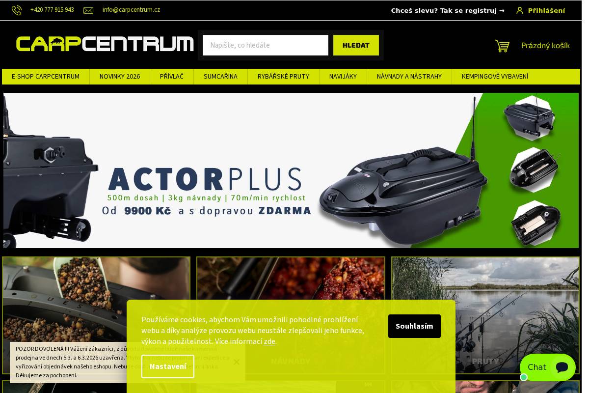 carpcentrum.cz homepage screenshot