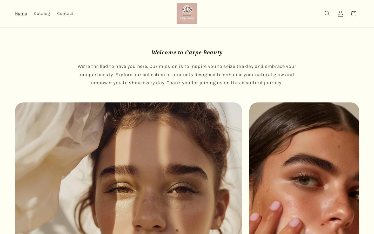 carpe-beauty.com homepage screenshot
