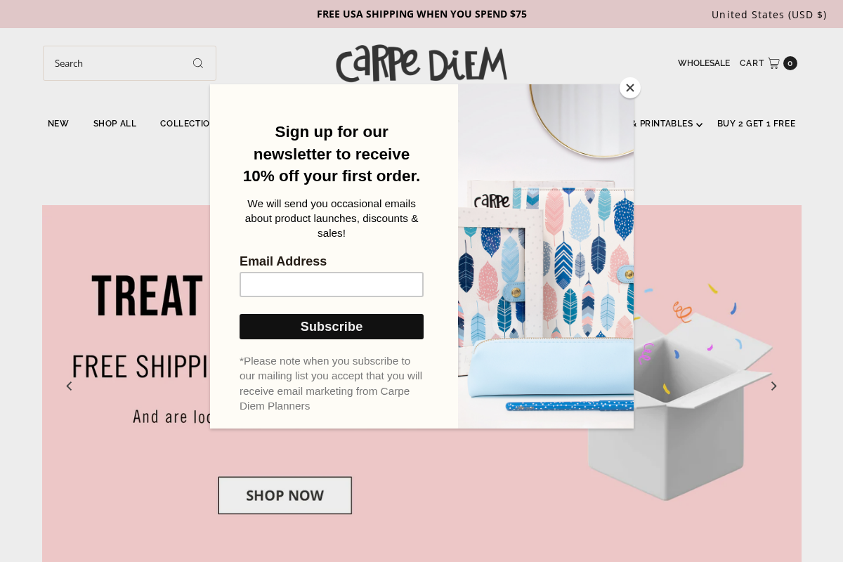 carpediemplanners.com homepage screenshot